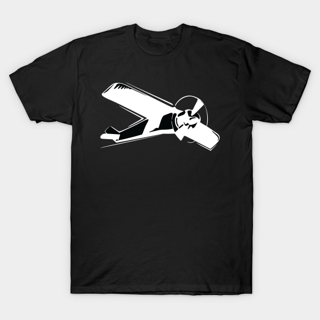 Oldschool plane with propeller design T-Shirt by Avion